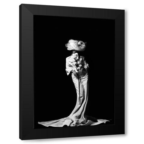 Beyond The Darkness Black Modern Wood Framed Art Print with Double Matting by Taghipour, Marjan