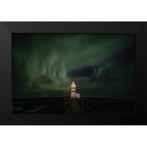 Travel Into A Lighthouse Black Modern Wood Framed Art Print by Nunez Buj, Rodrigo
