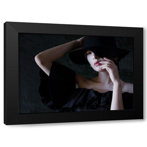 Maya Black Modern Wood Framed Art Print by Sakamoto, Tsutomu