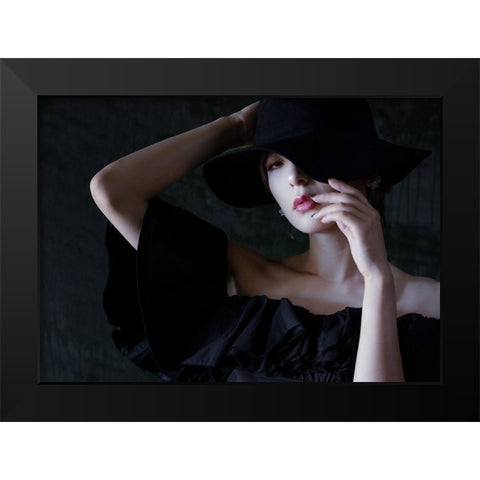 Maya Black Modern Wood Framed Art Print by Sakamoto, Tsutomu