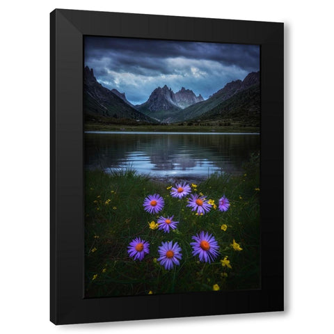Melancholy Valley Black Modern Wood Framed Art Print by Cui, Yuan