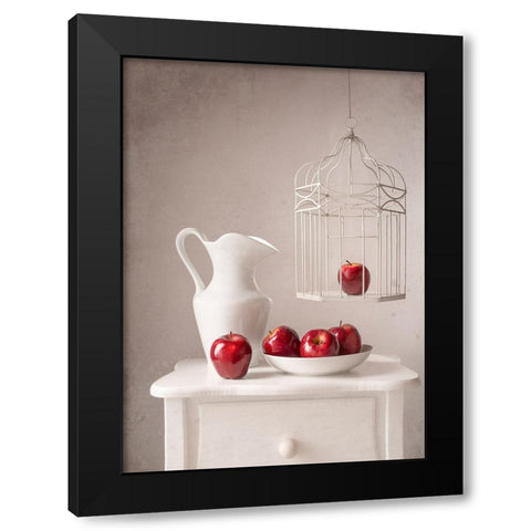 Apple Dream Black Modern Wood Framed Art Print with Double Matting by Perfoncio, Margareth