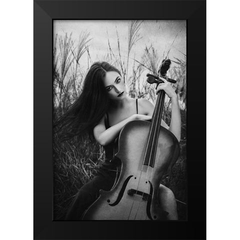 Evora Black Modern Wood Framed Art Print by Abdillah, Djayent