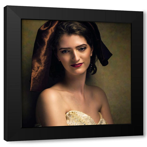 Rowena Black Modern Wood Framed Art Print with Double Matting by Mighorst, Ineke