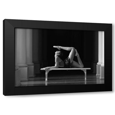 Untitled Black Modern Wood Framed Art Print with Double Matting by Kapsha, Eduards