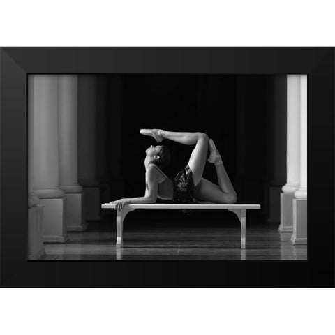 Untitled Black Modern Wood Framed Art Print by Kapsha, Eduards
