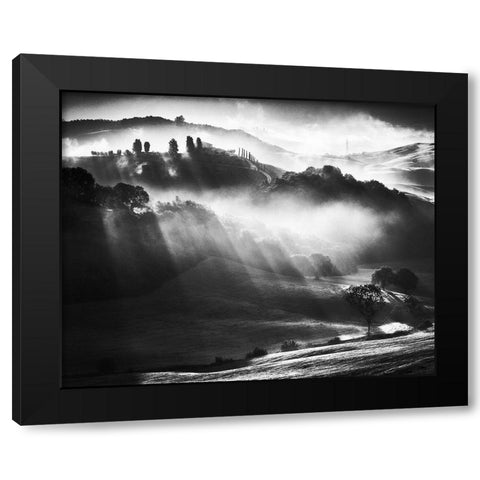 Sunrise Black Modern Wood Framed Art Print with Double Matting by Prioteasa, Sebastian