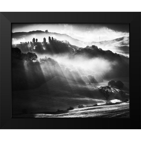 Sunrise Black Modern Wood Framed Art Print by Prioteasa, Sebastian