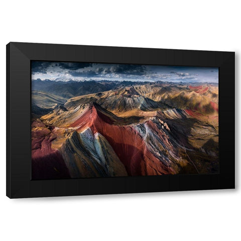 Rainbow Mountains Black Modern Wood Framed Art Print by Nienartowicz, Karol