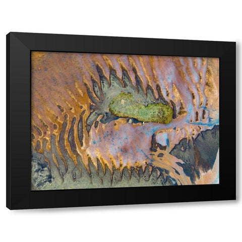 Dragon Black Modern Wood Framed Art Print with Double Matting by Kravanja, Jure