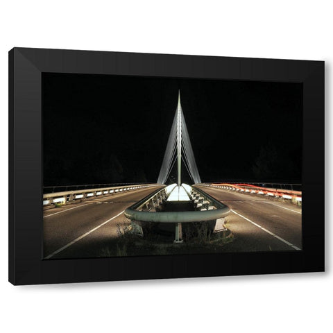De Harp  In Hoofddorp -Werk Van Calatrava Black Modern Wood Framed Art Print by Agterhof, Piet