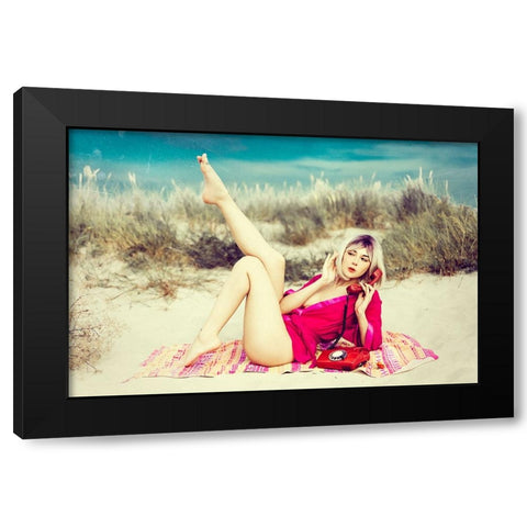 Hello-Summer! Black Modern Wood Framed Art Print with Double Matting by Bolgov (Axe), Ruslan
