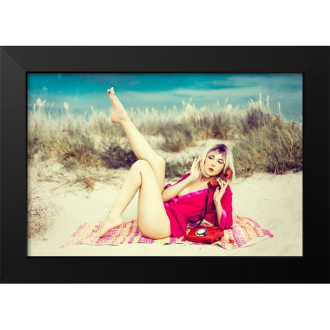 Hello-Summer! Black Modern Wood Framed Art Print by Bolgov (Axe), Ruslan