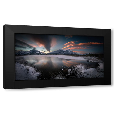 Waking Up...... Black Modern Wood Framed Art Print with Double Matting by Li, Bing