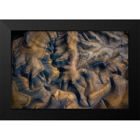 Palette Of Badland Black Modern Wood Framed Art Print by Zheng, Michael