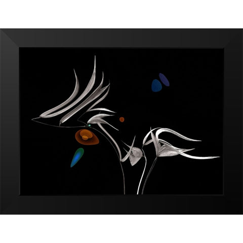 Night Concerto... Black Modern Wood Framed Art Print by Dufour, Thierry