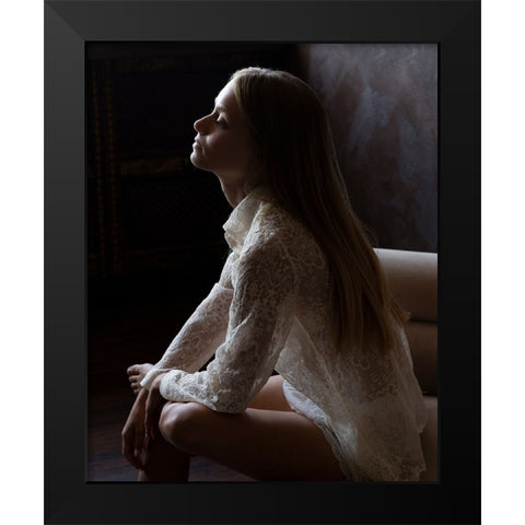 Untitled Black Modern Wood Framed Art Print by Fridman, Eleonora