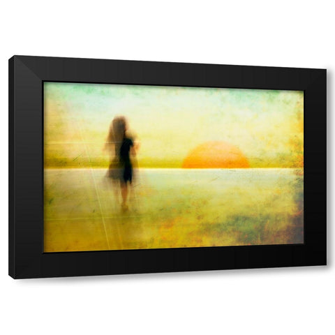 A New Begin Black Modern Wood Framed Art Print by Jacobs, Rudi
