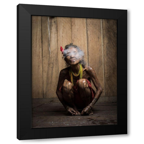 Teteu Black Modern Wood Framed Art Print with Double Matting by Jacob, Matt