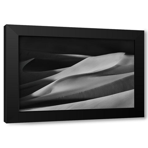 The Art Of Sand And Wind (4) Black Modern Wood Framed Art Print with Double Matting by Qiu, Jenny