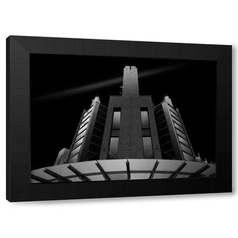 IVory Tower Black Modern Wood Framed Art Print by Gong, Yanyan