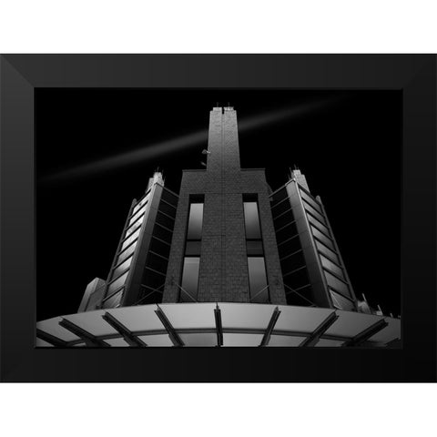 IVory Tower Black Modern Wood Framed Art Print by Gong, Yanyan