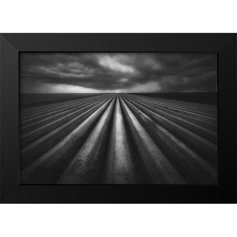 In Flanders Fields Black Modern Wood Framed Art Print by Stas, Marie-Anne