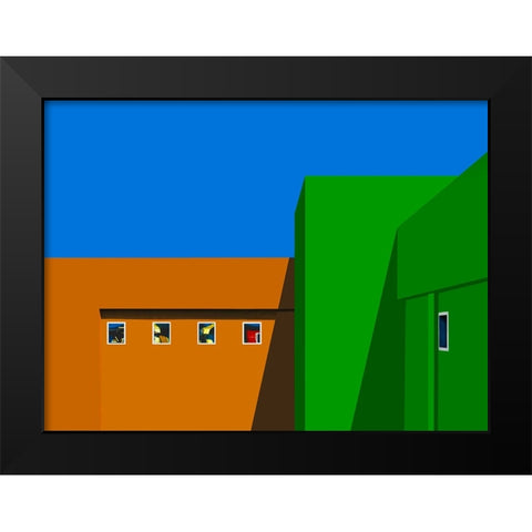 Facade -Jerusalem Black Modern Wood Framed Art Print by Orbach, Arnon