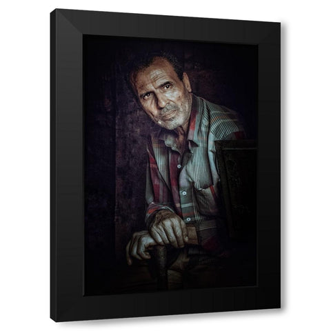 Portrait Black Modern Wood Framed Art Print with Double Matting by Elsharma, Yasmin