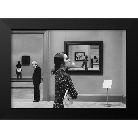 Dacjan Vu Black Modern Wood Framed Art Print by Getsadze, Zurab