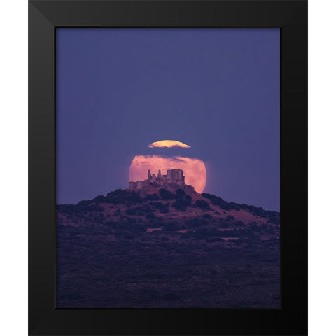 Sturgeon Supermoon Black Modern Wood Framed Art Print by Rodriguez De, Enrique