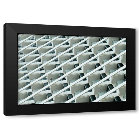 12Th Floor Black Modern Wood Framed Art Print with Double Matting by Wilbers, Wiebe