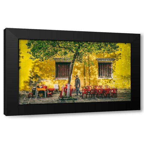 Getting Ready Black Modern Wood Framed Art Print with Double Matting by Ratnayake, Samara