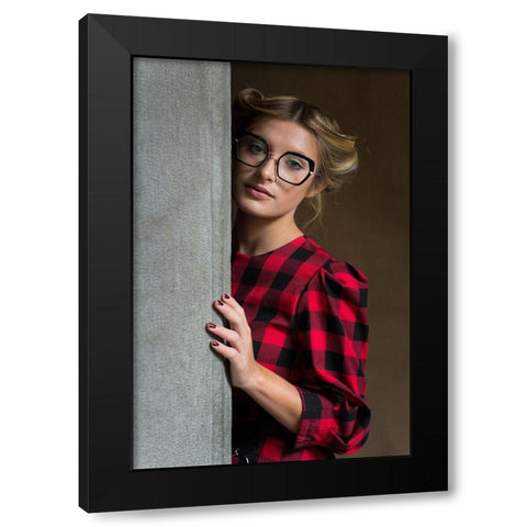 Shyness And Sensuality Black Modern Wood Framed Art Print with Double Matting by Rampinelli, Roberto