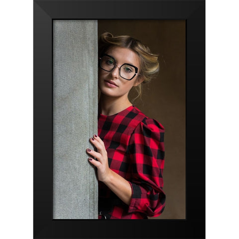 Shyness And Sensuality Black Modern Wood Framed Art Print by Rampinelli, Roberto