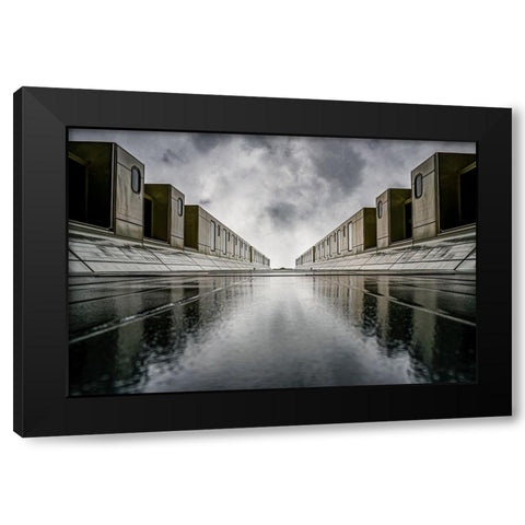 The Future Black Modern Wood Framed Art Print with Double Matting by Louwen, Fred