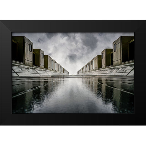 The Future Black Modern Wood Framed Art Print by Louwen, Fred