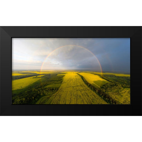 An Exotic Look At The Rainbow Black Modern Wood Framed Art Print by Doronin, Dmitry