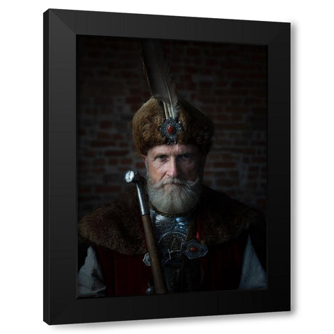 Magnate Black Modern Wood Framed Art Print with Double Matting by Miroslaw