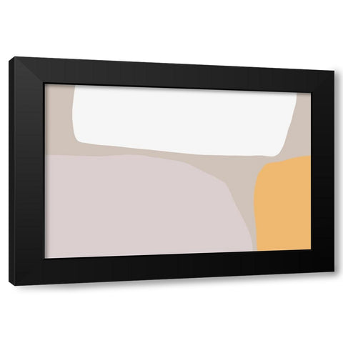 Abstractions No 2 Black Modern Wood Framed Art Print by uplusmestudio