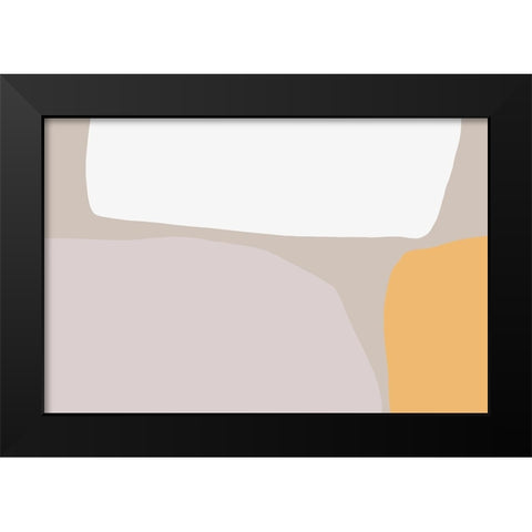 Abstractions No 2 Black Modern Wood Framed Art Print by uplusmestudio