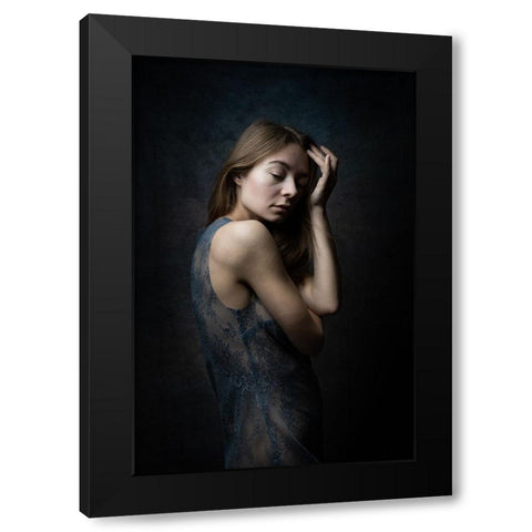 Halyna Black Modern Wood Framed Art Print by Kurz, Christian