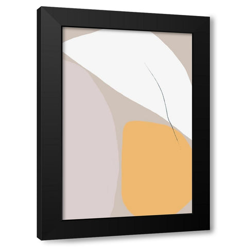 Abstractions No 4 Black Modern Wood Framed Art Print by uplusmestudio
