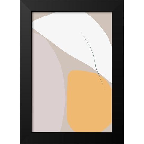 Abstractions No 4 Black Modern Wood Framed Art Print by uplusmestudio