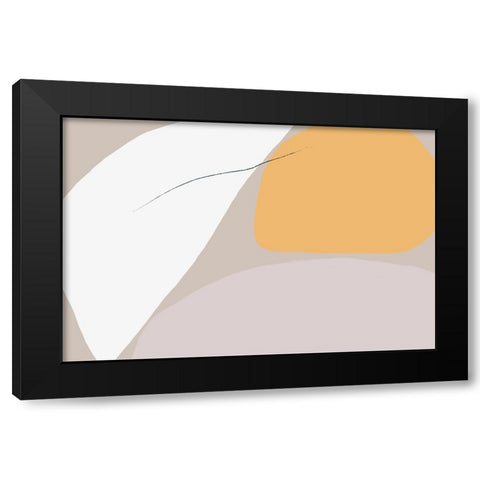 Abstractions No 4 Black Modern Wood Framed Art Print with Double Matting by uplusmestudio