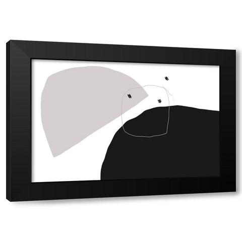 Soulmates Black Modern Wood Framed Art Print with Double Matting by uplusmestudio