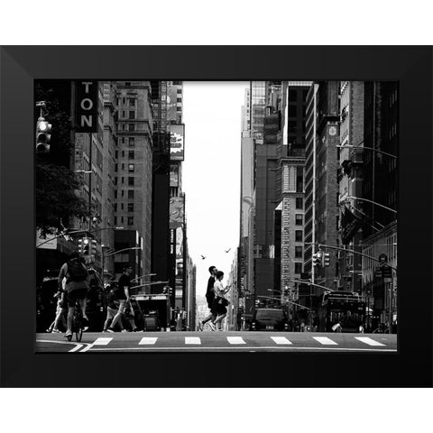 Hot Town Black Modern Wood Framed Art Print by Balic Andonov, Amila
