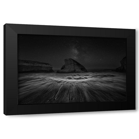 Shark Fin Cove And The Wbb Black Modern Wood Framed Art Print by Zeng, Jiahong