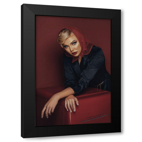 Red Scarf! Black Modern Wood Framed Art Print with Double Matting by Behzadi Boroujeni, Amir