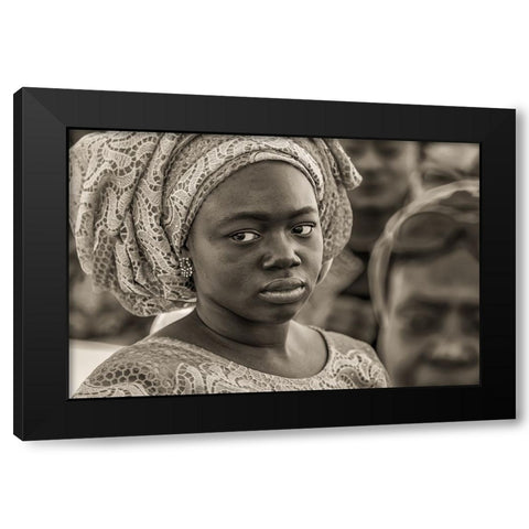 Eyes Of Africa Black Modern Wood Framed Art Print with Double Matting by Thanasaki